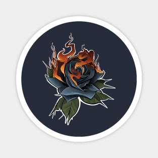 Flaming Rose Magnet